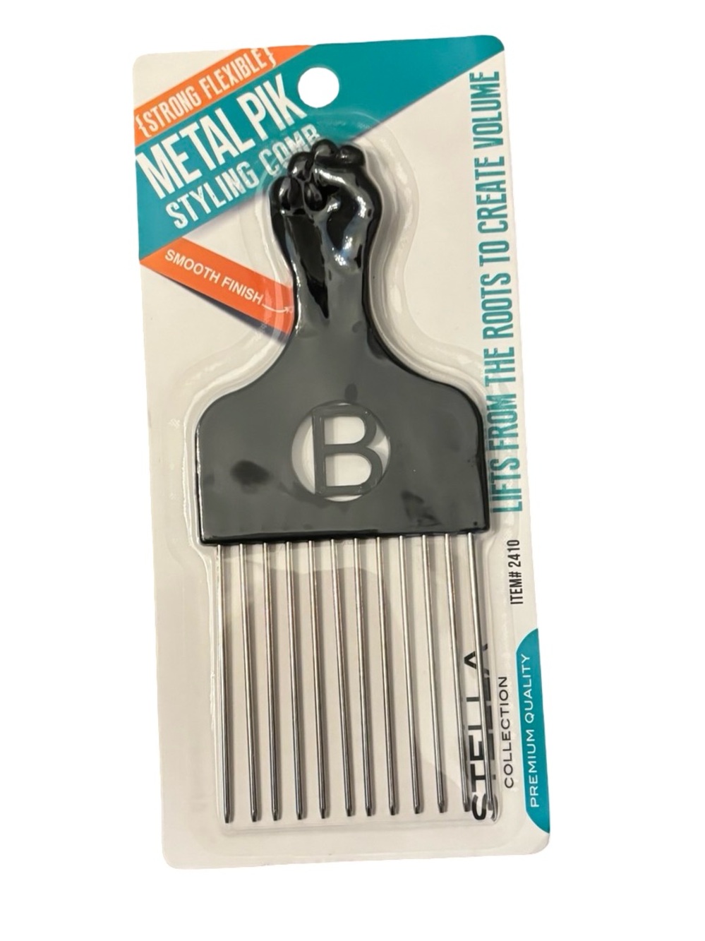 Stella Black Metal Pik Styling Comb